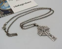 Vintage 1960s Celtic Cross Scottish Influenced Silvertone Pendant With Five Faceted Semi-precious Stones. - Etsy