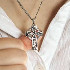 Sterling Silver Double Sided Celtic Cross Necklace | The Catholic Company®