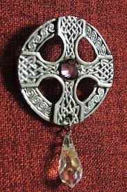 Celtic Cross Irish Iona Medieval Pewter Amethyst Purple Crystal Brooch | eBay Australia