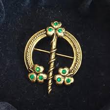 Vintage Irish Shamrock Sceptre or Sword Penannular Celtic ...