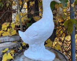17" Concretemix Porch Goose Statue, American Dress up ...