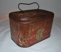 Central Union Cut Plug - Tobacco Tin - Metal Advertising Box ...