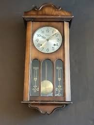 Centurion 35 Day Wind Up Wall Clock 694 KC Solid Wood Case W Winding Key/Antique | eBay