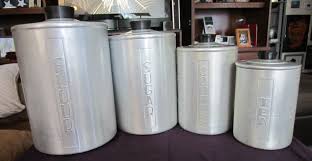 Vintage Mid Century Modern 4-Piece Aluminum Nesting Canister ...