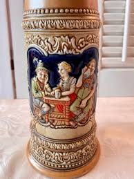 Vintage Ceramarte Stein ~ Made in Brazil ~ Scene of People ...