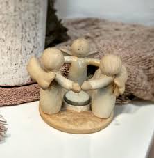 Vintage Angel Candle Holder, Pottery Candle Holder, Circle ...