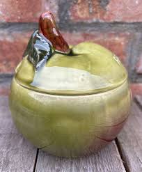 Vintage Sylvac Pottery Apple Sauce Face Pot Condiment Jar With Lid Green Kitch Kitchenalia Lidded 4549 Collectable Anthropomorphic - Etsy