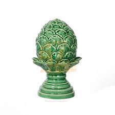 Ceramic Helsa Artichoke Accent Medium-Green Indoor Outdoor ...