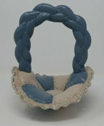 RARE Dona's Ceramic Painted 1985 Basket with Handle | eBay