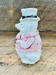 Rare Vintage Chalkware Piggy Bank: Dapper Gentleman Pig in Top Hat - Quirky Carnival Prize - Etsy