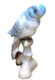 Vtg Ceramic Porcelain Bluebird On Tree Branch Kitschy Garden Shabby Cottagecore | eBay