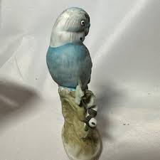 Blue Parakeet Lefton Vintage Bird Hand Painted Porcelain FigurineKW464 Japan | eBay