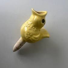 Vintage Yellow Bird House Plant Feeder/plant Self Feeder - Etsy