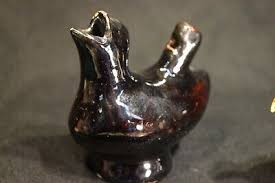 2 ANTIQUE POTTERY Brown GLAZED FOLK ART BIRD WHISTLE PIE BIRD PRIMITIVE HANDMADE | eBay