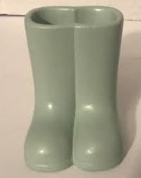 Miniature Ceramic Mint Colored Boots Decor or Planter 2.5” Tall Target Bullseye | eBay