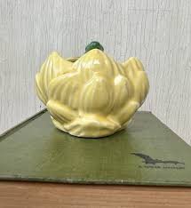 Vintage McCoy Pottery 1950's Frog On Lotus Small Planter ...