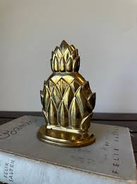 Vintage Gatco Brass Pineapple Bookend: Hollywood Regency ...