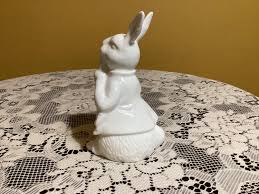 Schmid Bone China Vintage White Bunny Rabbit - Etsy Ireland