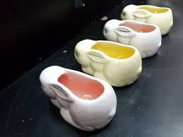 Vintage Interpur Ceramic Easter Bunny Rabbit Candle Holder 4pc bunnies Candles | eBay