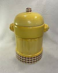 MSRF, Inc. Design Studio Vintage 10" Ceramic Yellow Fire Hydrant Cookie Jar | eBay