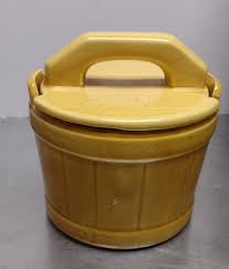 Vintage Ceramic Covered Bucket Butter Dish Crock | eBay