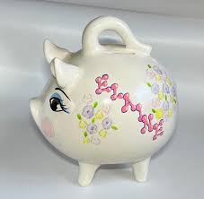 Personalized for Girl's "Elaine" Mad Money Flowers Ceramic ...