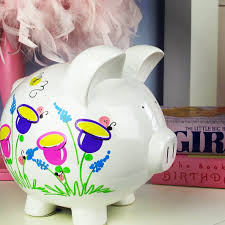 Hand Painted Piggy Bank Main| Personalized Gifts - My Bambino