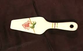 VINTAGE CERAMIC CAKE SERVER SPATULA KNIFE - FRUIT DESIGN - 8 3/4" LONG | eBay