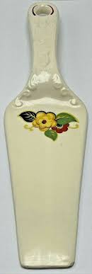 Homer Laughlin Ceramic Pie Cake Server Spatula and Plate Floral Flower C35 N8 | eBay