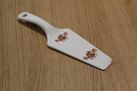 Vintage Porcelain Pie Cake Server Utensil Retro Mushrooms Design - Etsy
