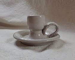 Bybee Studio Art Pottery Beige Speckled Candle Holder w ...