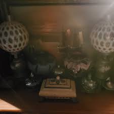 Vintage Honeysuckle 3 Way Lamps Very Rare