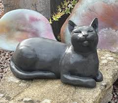 Smug Cat Life Size Slate Resin Sculpture/ Memorial by ...