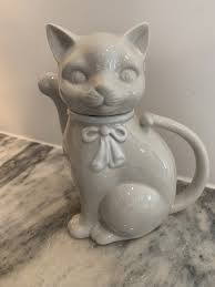 Vintage Ceramic Cat Teapot By Crowing Touch Collection, Made ...