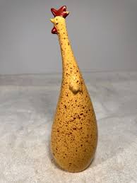 Farmhouse Free Range Partridge II Yellow Speckled Chicken Hen Sculpture Figurine | eBay