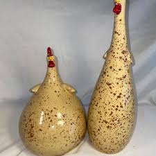 Set of 2 Vintage Les Poules De Catherine Hunter Belgium Ceramic-pottery Hen-chicken's - Etsy