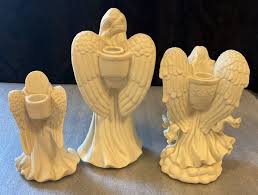 Partylite Party Lite Bisque Porcelain Taper Candle Holder ...