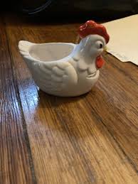 Vintage Ceramic Chicken Little Hen Farm Egg Separator | eBay