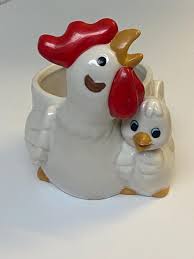 Vintage, RARE Chicken and Chick Indoor Planter - Kitchen ...