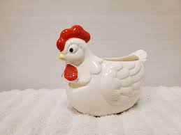 Vintage Ceramic Chicken Egg Yolk Separator Japan Vintage ...