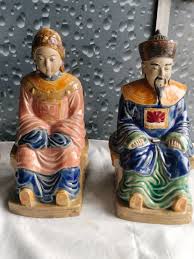 PAIR OF CEREMIC CHINESS FIGURE | eBay