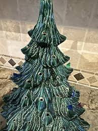 Vintage 17” Lighted Ceramic Christmas Tree Mold Heavy | eBay