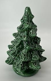 Handmade Vintage Ridgecrest 4.5" Green Ceramic Christmas ...