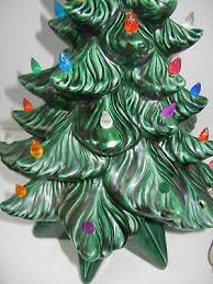 Vintage 1970s CERAMIC CHRISTMAS TREE 16" Atlantic Mold Co Lights Star Base | eBay