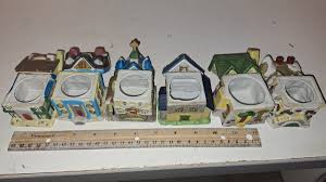vintage Ceramic House Village trinket box lot | eBay
