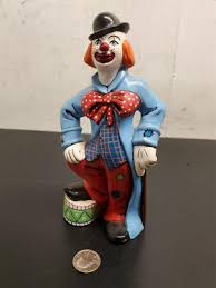 Vintage Clown Holding Cane Art Figurine Collectible By Sue Shick Unique | eBay