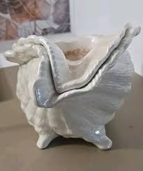 VTG Atlantic Mold Conch Shell Ceramic Planter Nesting Insert ...