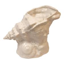 1990s Ceramic Shell Bowl | Chairish