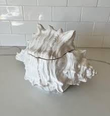 Late 20th Century Large Ceramic Conch Shell Planter ...