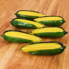 Hand Blown Art Glass - Set of 6 Glass Corn Figurines ...